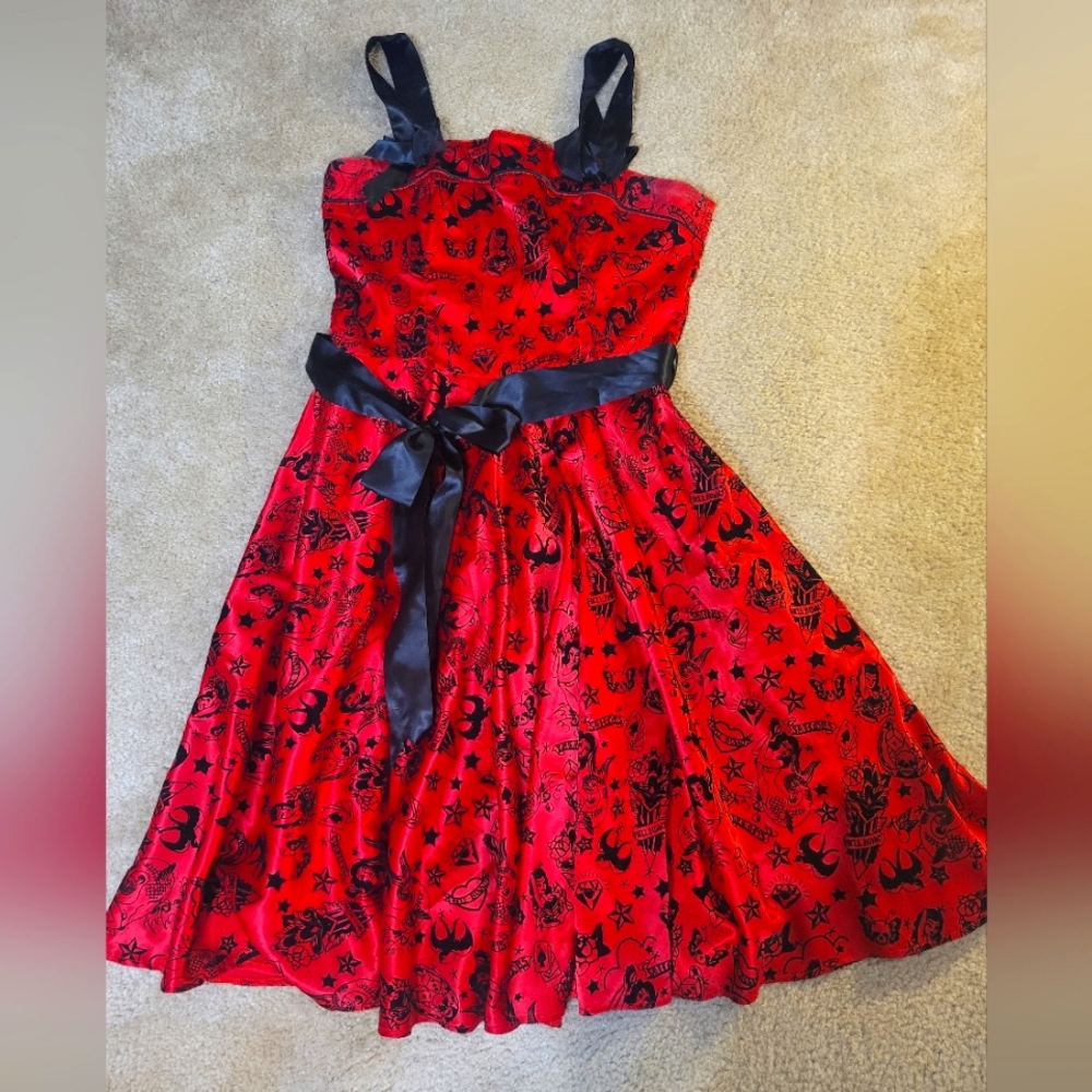 Juniors Red & Black Hellbunny Dress
